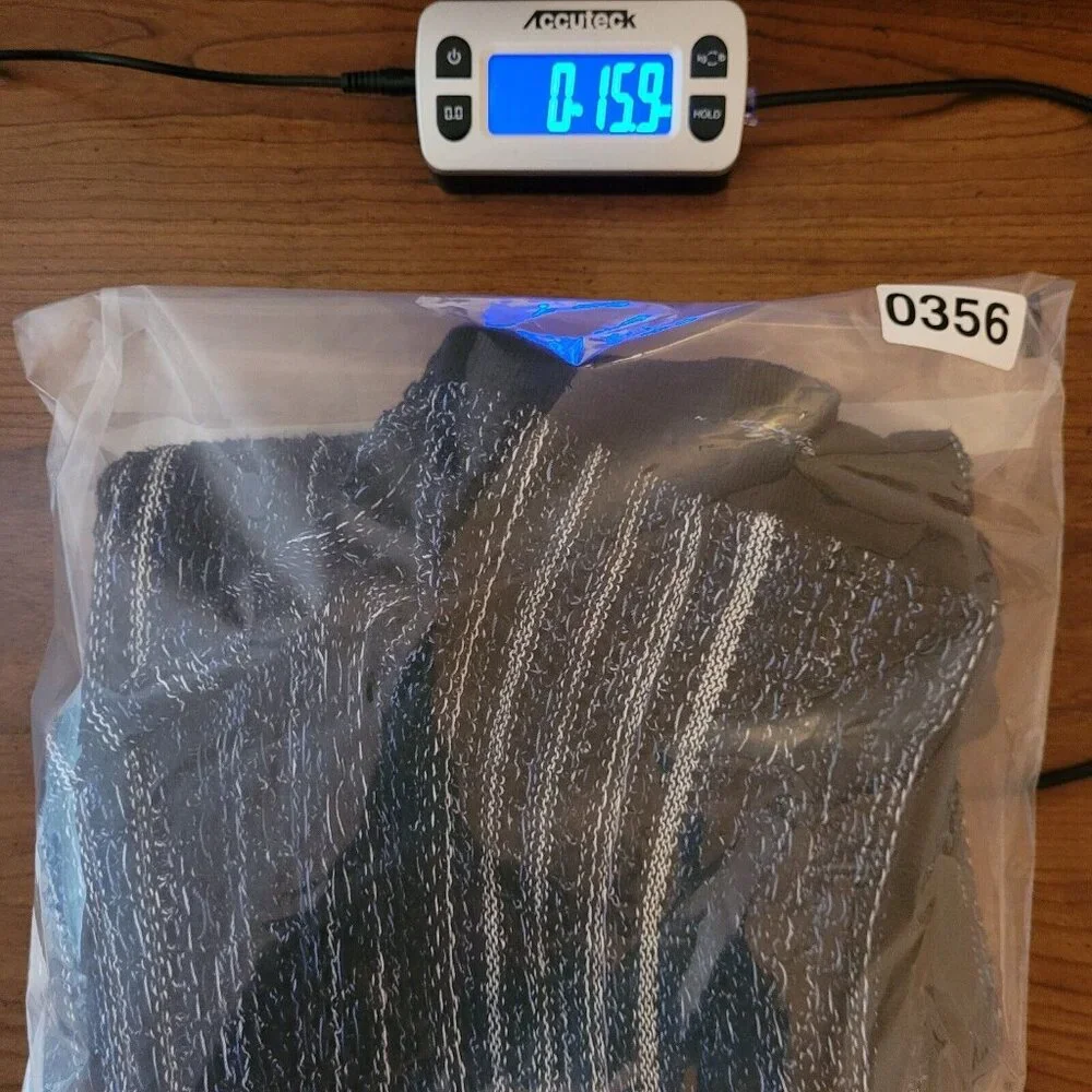 Liz Claiborne Womens Crochet Open Cardigan Size XL Navy 3/4 Sleeve Lagenlook - Picture 11 of 11